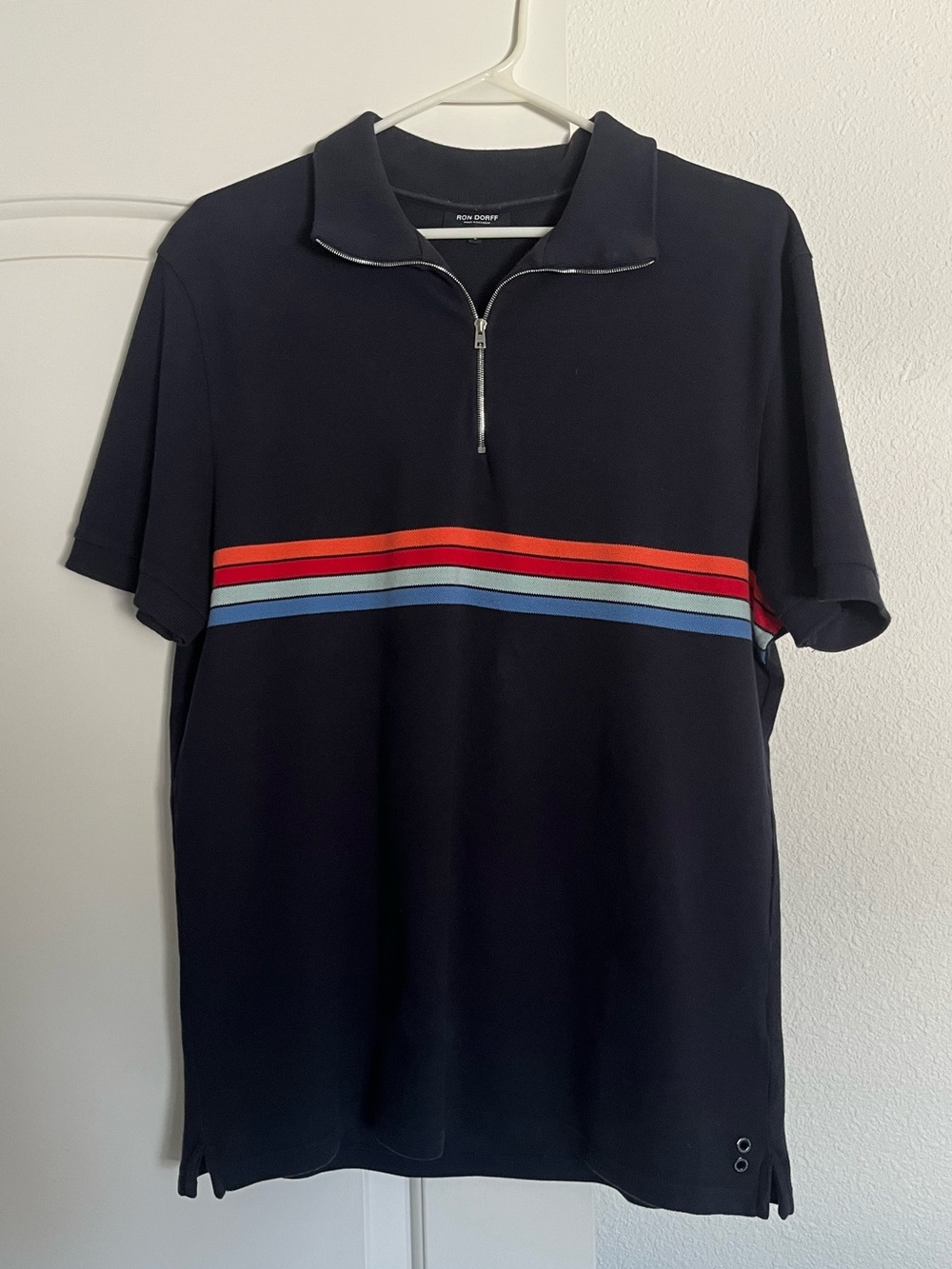 Ron Dorff Cotton Piqué Polo Shirt with Fine Stripes